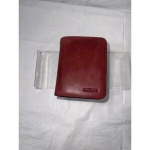 Oukupa Leather Wallet burgundy red